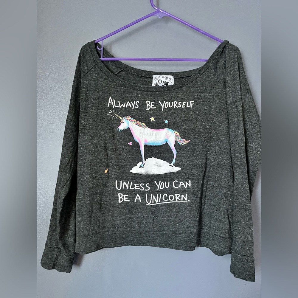 Riot Society Charcoal Graphic Sweatshirt